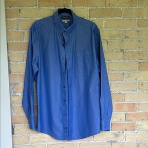 Denver Hayes Non-Iron Classic Blue Dress Shirt